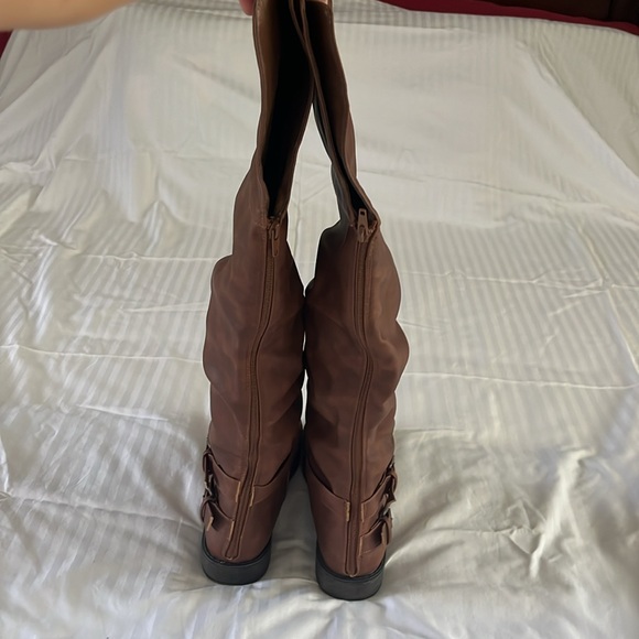 JustFab Marit Tall Boots Women’s 7.5 Brown Never Worn - Picture 6 of 7